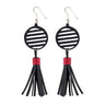 Lunar Upcycled Rubber Tassel Earrings by Paguro Upcycle