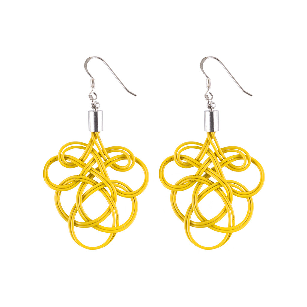 Flamenco Upcycled Electrical Wire Earrings (5 Colours Available) by Paguro Upcycle