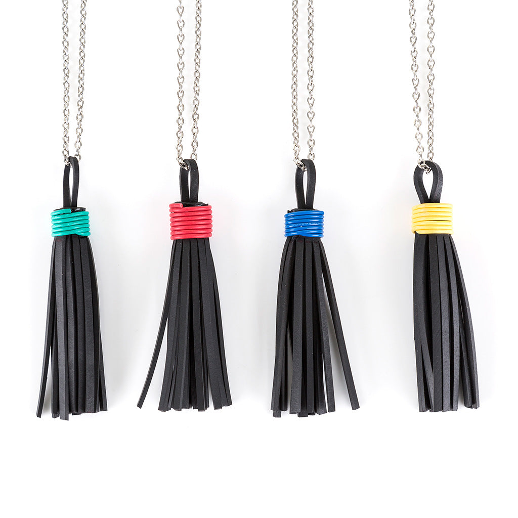 Asante Long Tassel Necklace by Paguro Upcycle