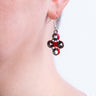 Boucles d'oreilles chaîne de vélo en acier inoxydable diamant