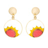 Pendientes de oro de madera reciclada ecológica Ocean