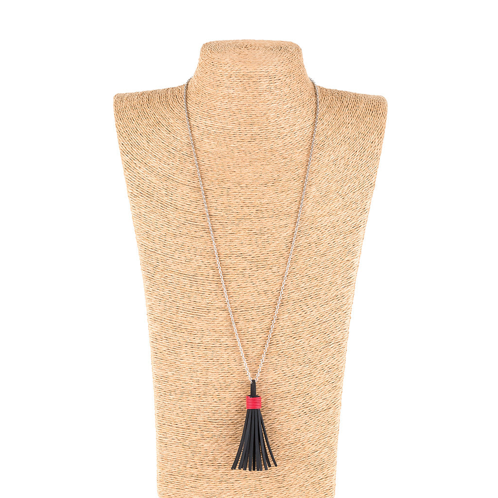 Asante Long Tassel Necklace by Paguro Upcycle