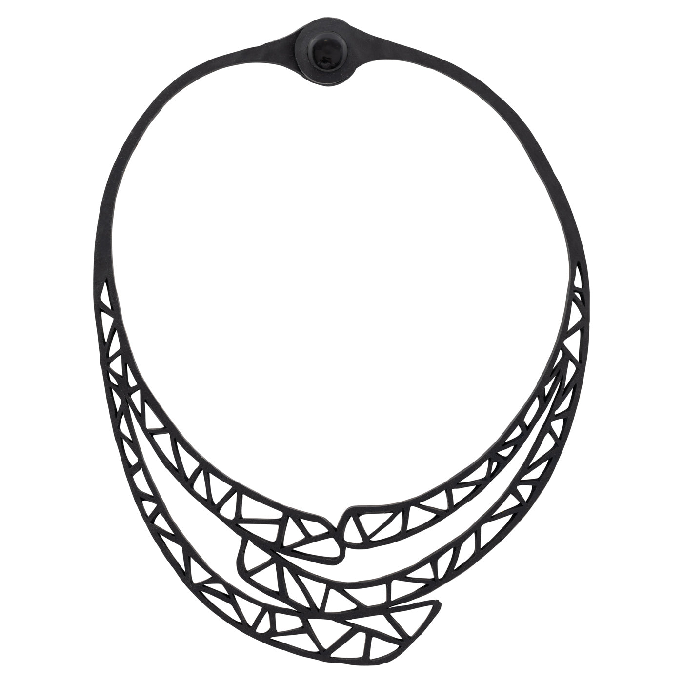 Lea Geometric Recycled Rubber Necklace