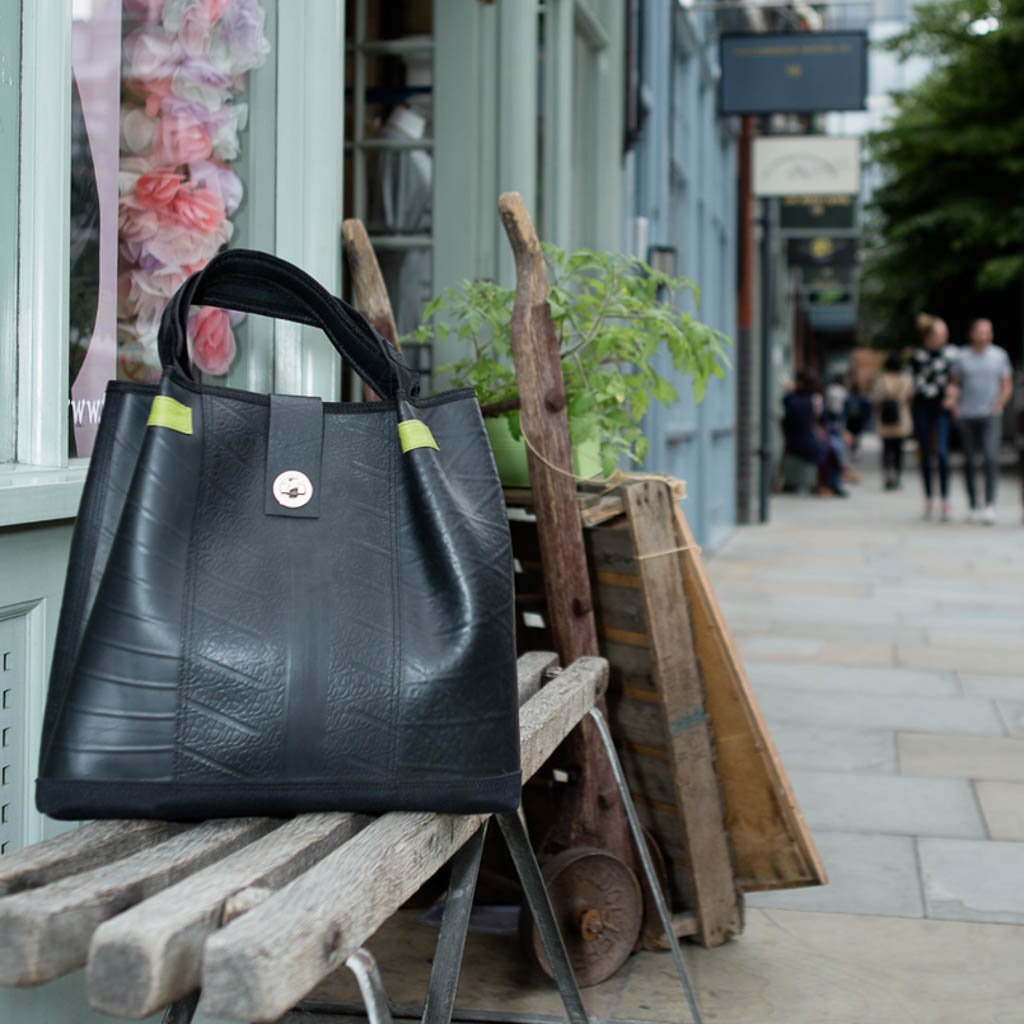Anna Recycled Rubber Vegan Tote Bag (2 Colours Available) by Paguro Upcycle