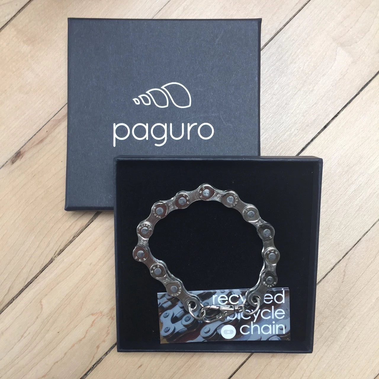 Recycled Bike Chain Bracelet by Paguro Upcycle