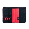 Paguro Upcycle eco friendly recycled inner tube wallet with red and black design and multiple card slots