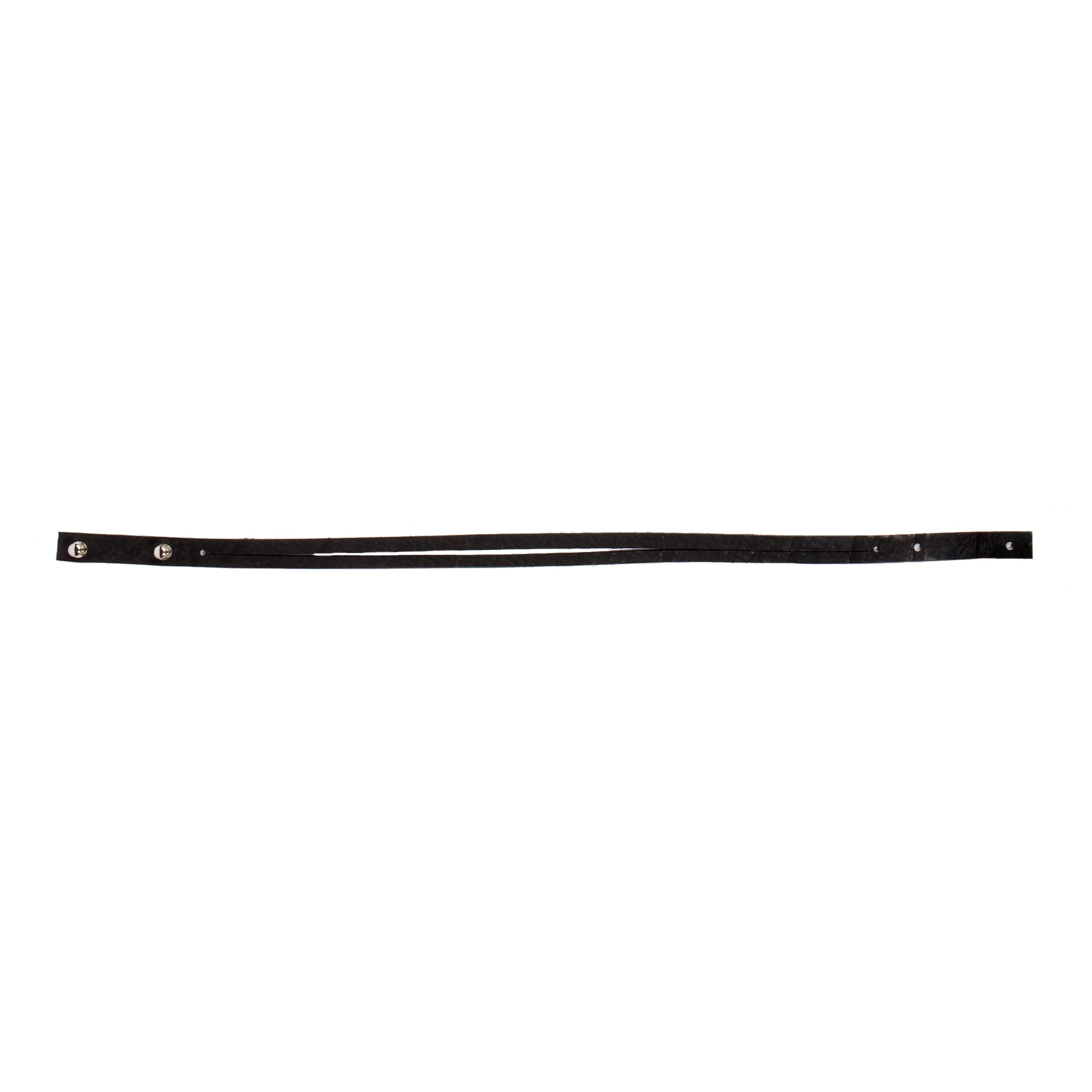 Paguro Upcycle black recycled rubber bracelet with snap button closure and adjustable length