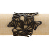 Paguro Upcycle black upcycled rubber bracelet with intricate cutout clover leaf design